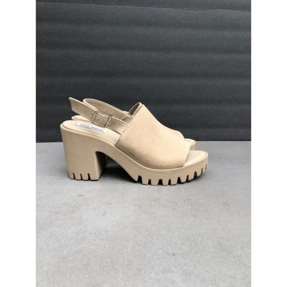 Steve Madden Sunnyside beige Suede Chunky Sandals size 10M - Picture 2 of 7